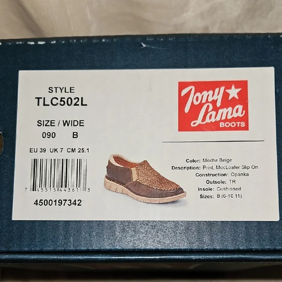 Tony Lama Brown Slip-On Loafers - Picture 6 of 6